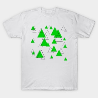 Triangle Geometric light green T-Shirt